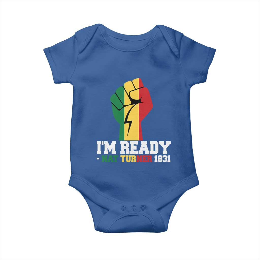 Nat Turner Quote Baby Onesie Black History African American TS14 Royal Blue Print Your Wear