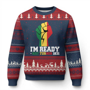 Nat Turner Quote Ugly Christmas Sweater Black History African American TS14 Navy Red Print Your Wear