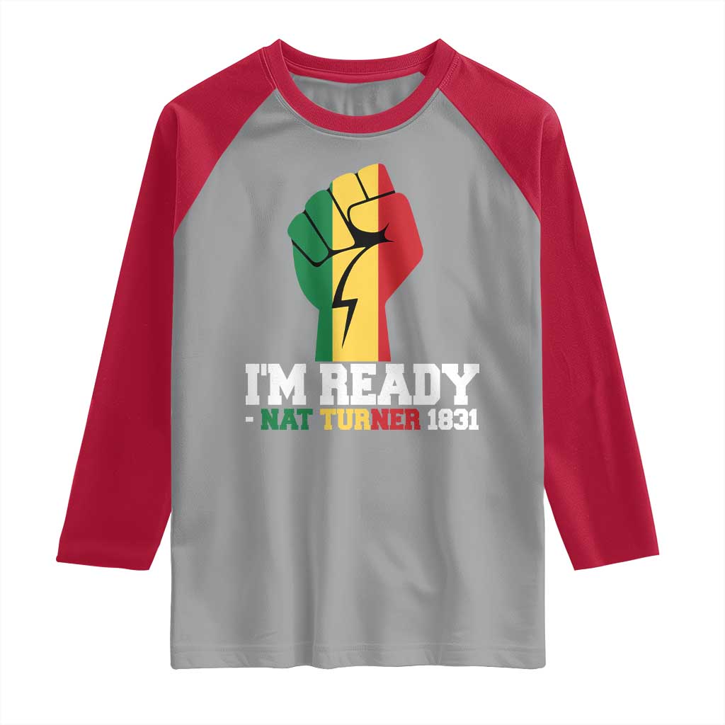 Nat Turner Quote Raglan Shirt Black History African American TS14 Sport Gray Red Print Your Wear