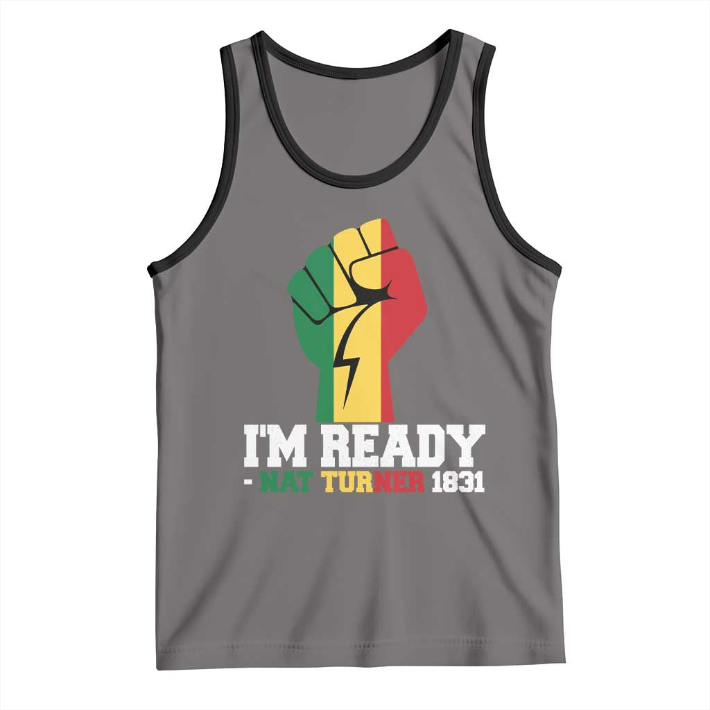 Nat Turner Quote Tank Top Black History African American TS14 Deep Heather Black Print Your Wear