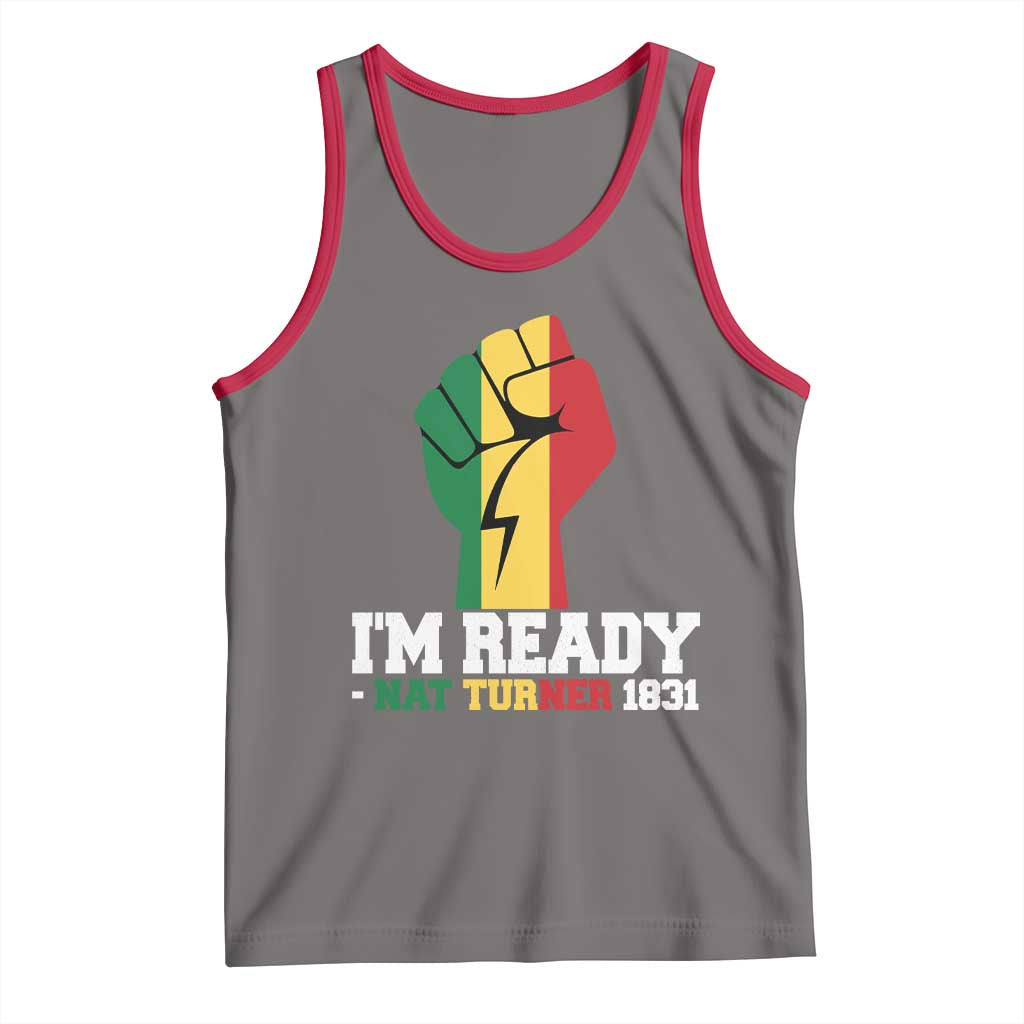 Nat Turner Quote Tank Top Black History African American TS14 Deep Heather Red Print Your Wear