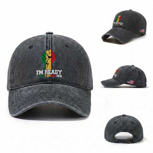 Nat Turner Quote Washed Cotton Baseball Cap Black History African American TS14 Washed Cap Universal Fit Dark Gray Print Your Wear
