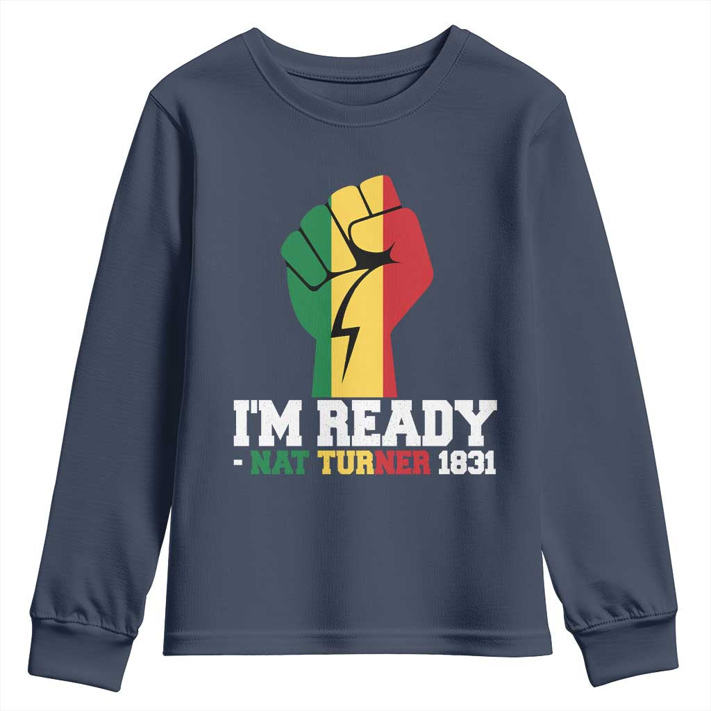 Nat Turner Quote Youth Sweatshirt Black History African American TS14 Navy Print Your Wear