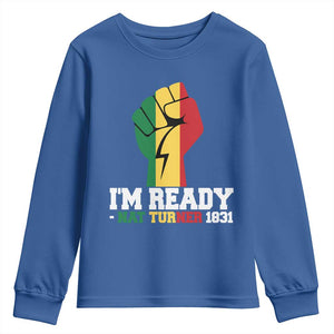 Nat Turner Quote Youth Sweatshirt Black History African American TS14 Royal Blue Print Your Wear