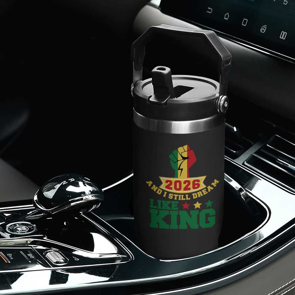 MLK Day Flip Straw Tumbler 2026 And I Still Dream Like King TS14 Print Your Wear