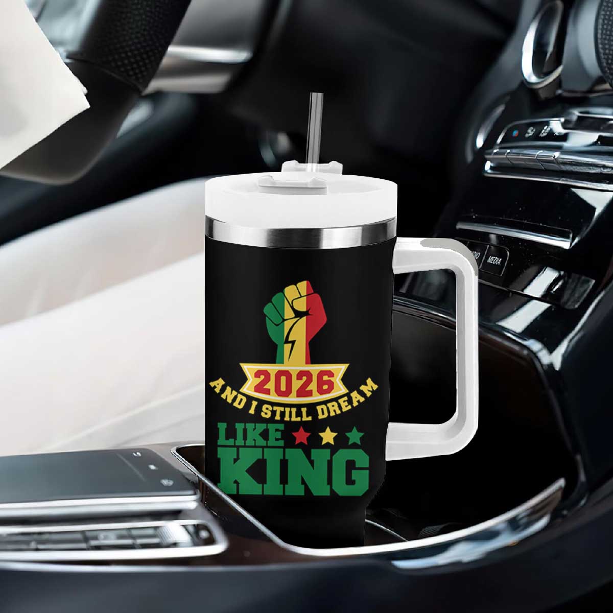 MLK Day Tumbler With Handle 2026 And I Still Dream Like King TS14 Print Your Wear