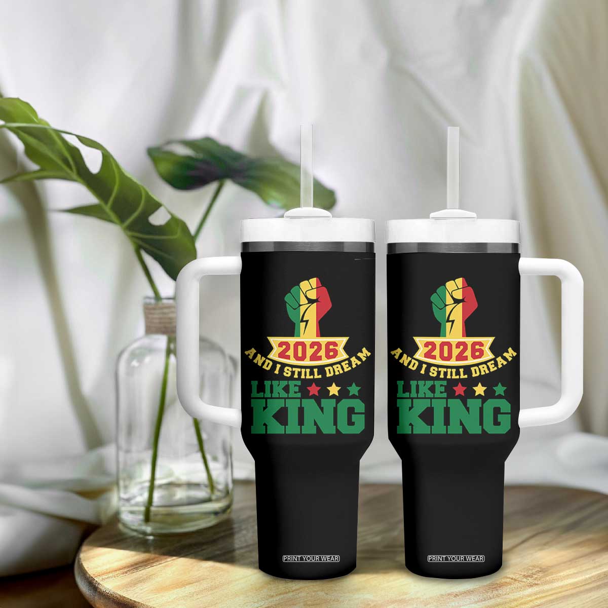 MLK Day Tumbler With Handle 2026 And I Still Dream Like King TS14 Print Your Wear