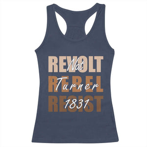 Nat Turner Quote Racerback Tank Top Black History Month TS14 Navy Print Your Wear