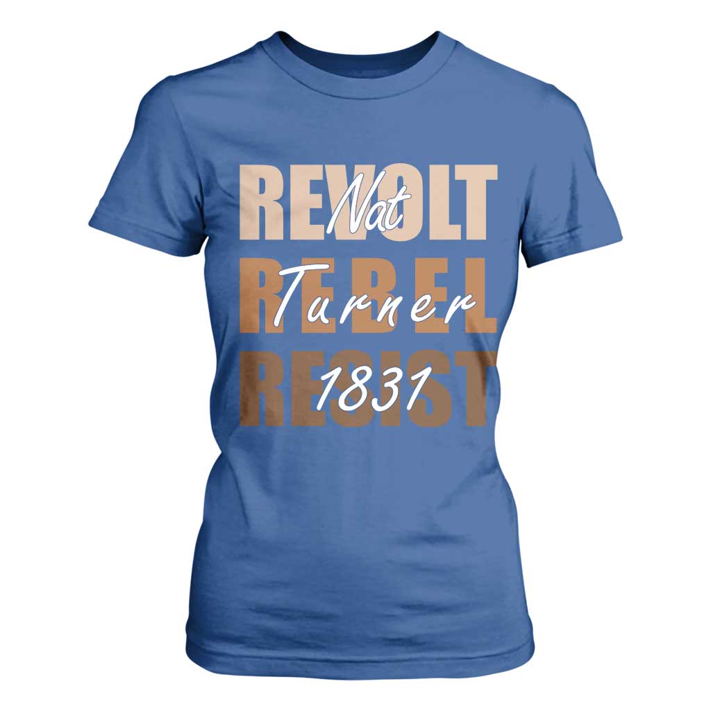 Nat Turner Quote T Shirt For Women Black History Month TS14 Royal Blue Print Your Wear