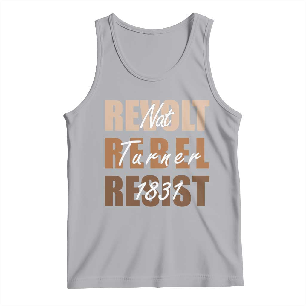 Nat Turner Quote Tank Top Black History Month TS14 Athletic Heather Print Your Wear