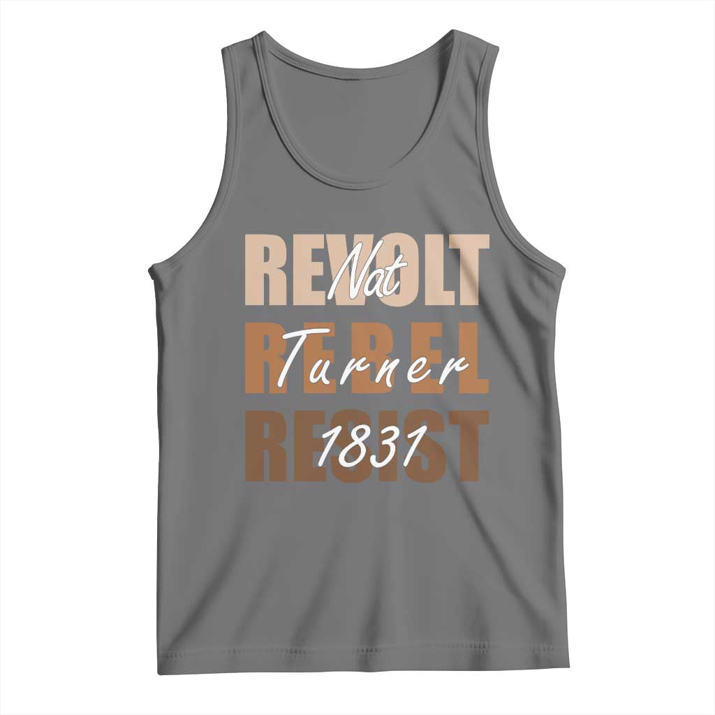 Nat Turner Quote Tank Top Black History Month TS14 Black Heather Print Your Wear