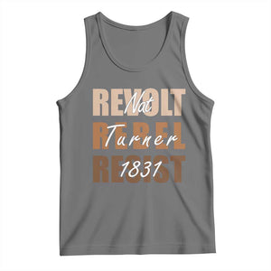 Nat Turner Quote Tank Top Black History Month TS14 Black Heather Print Your Wear