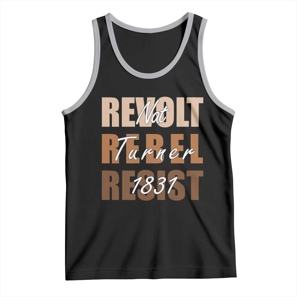 Nat Turner Quote Tank Top Black History Month TS14 Black Athletic Heather Print Your Wear