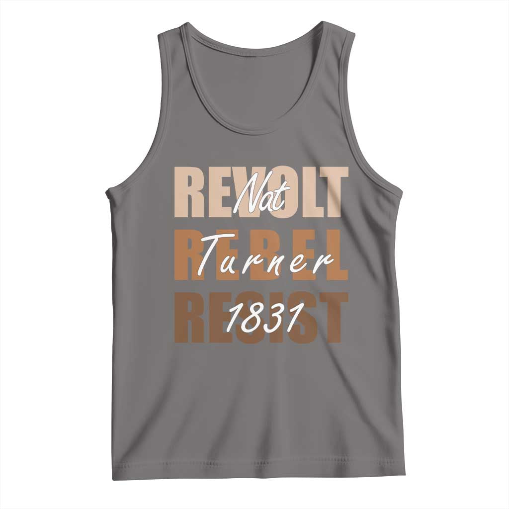 Nat Turner Quote Tank Top Black History Month TS14 Deep Heather Print Your Wear