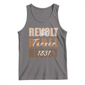 Nat Turner Quote Tank Top Black History Month TS14 Deep Heather Print Your Wear