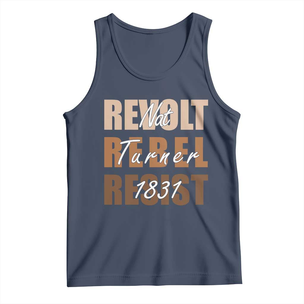 Nat Turner Quote Tank Top Black History Month TS14 Navy Print Your Wear