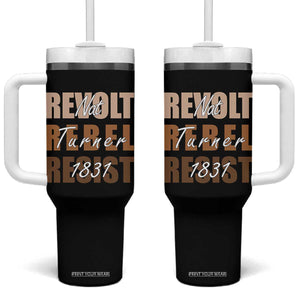 Nat Turner Quote Tumbler With Handle Black History Month TS14 One Size: 40 oz Black Print Your Wear