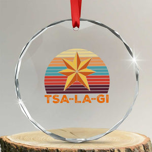 Tsalagi Seven Pointed Star Crystal Glass Ornament Cherokee Native American Heritage