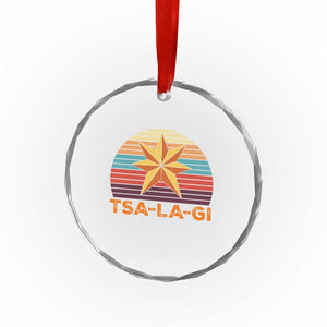 Tsalagi Seven Pointed Star Crystal Glass Ornament Cherokee Native American Heritage