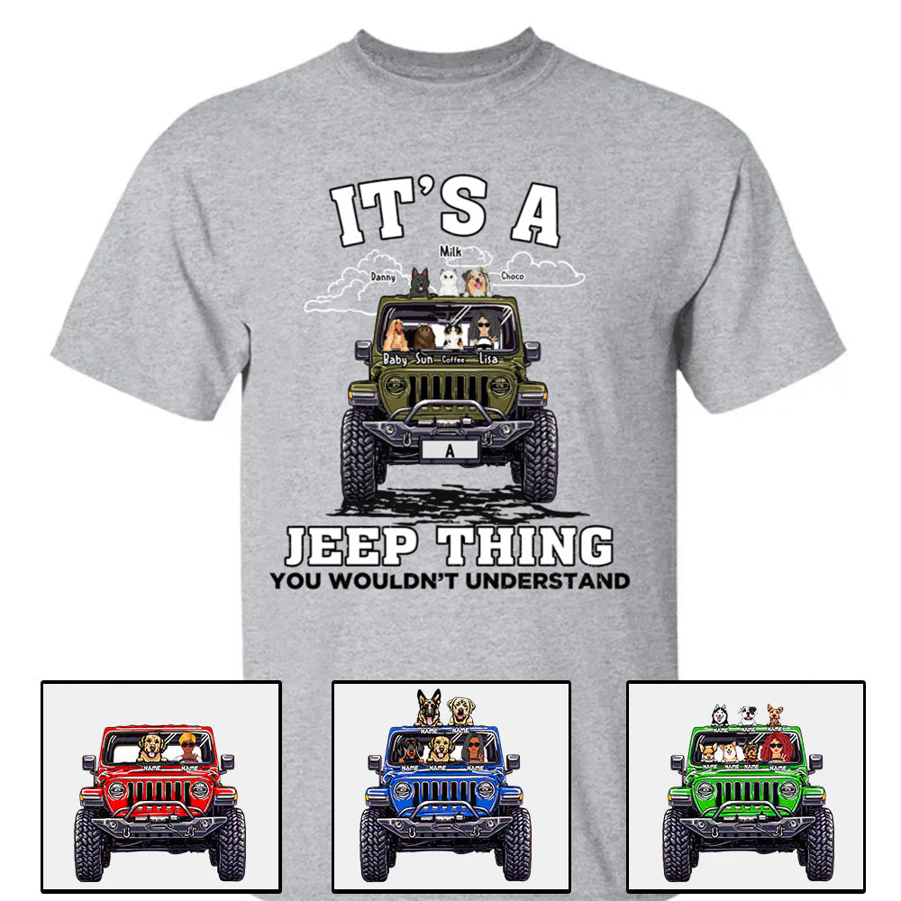 Custom Jeep T Shirt Its A Jeep Thing, Gift For Dog and Cat Lovers CTM00 Hoodie Youth Custom - Printyourwear