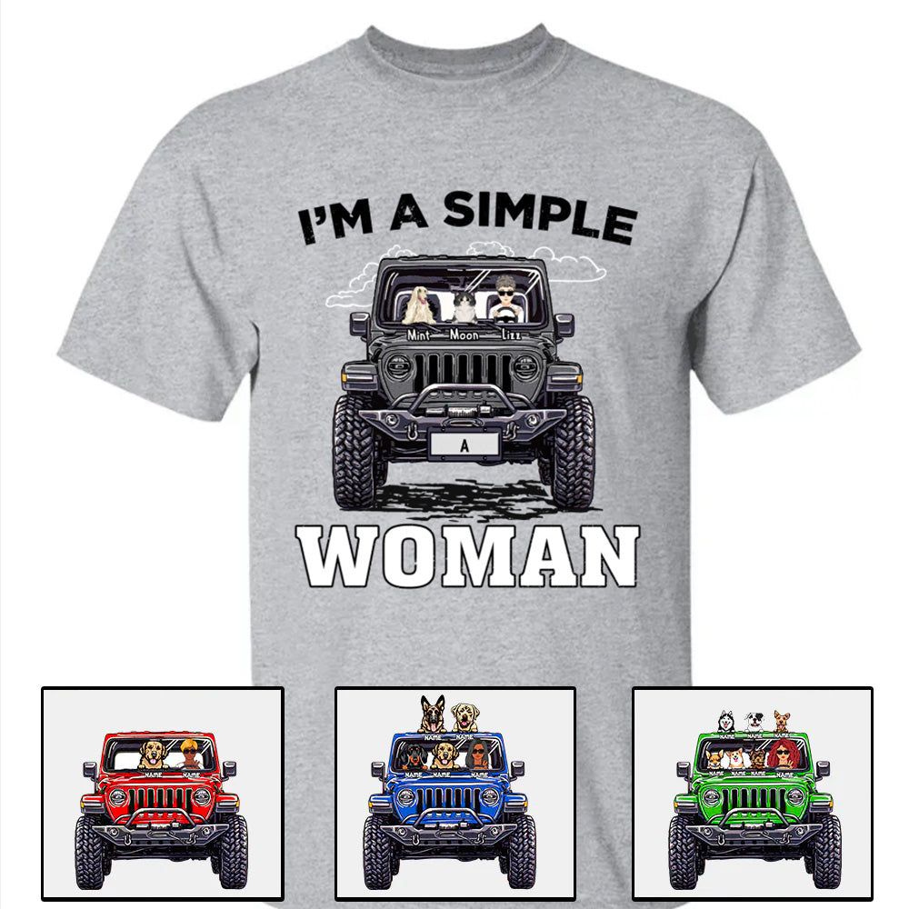 Custom JP T Shirt Im A Simple Woman, Gift For Dog and Cat Lovers CTM00 Hoodie Youth Custom - Printyourwear