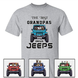 Custom Jeep Shirts, The Best Grandmas Grandpas Drive Jeeps, Jeep Dog Jeep Cat Apparel CTM00 Custom - Printyourwear