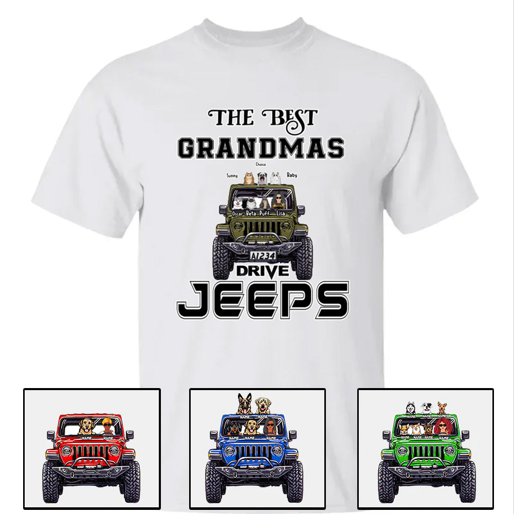 Custom Jeep Shirts, The Best Grandmas Grandpas Drive Jeeps, Jeep Dog Jeep Cat Apparel CTM00 Hoodie Youth Custom - Printyourwear