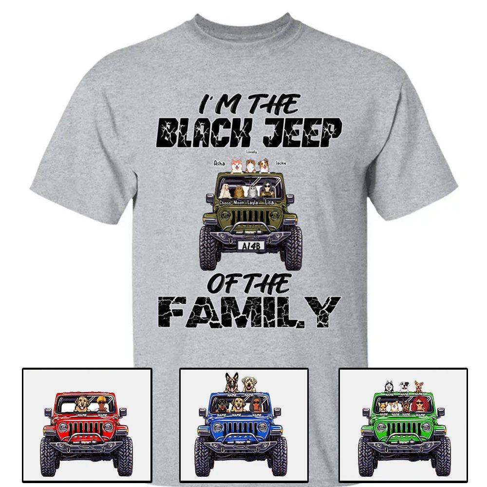 Custom Jeep Shirts, I'm The Black Jeep Of The Family Jeep Dog Jeep Cat Apparel CTM00 Hoodie Youth Custom - Printyourwear