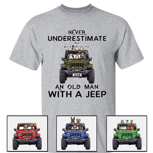 Custom JP Shirts, Never Underestimate An Old Man Old Lady With A JP Dog JP Cat Apparel CTM00 Hoodie Youth Custom - Printyourwear