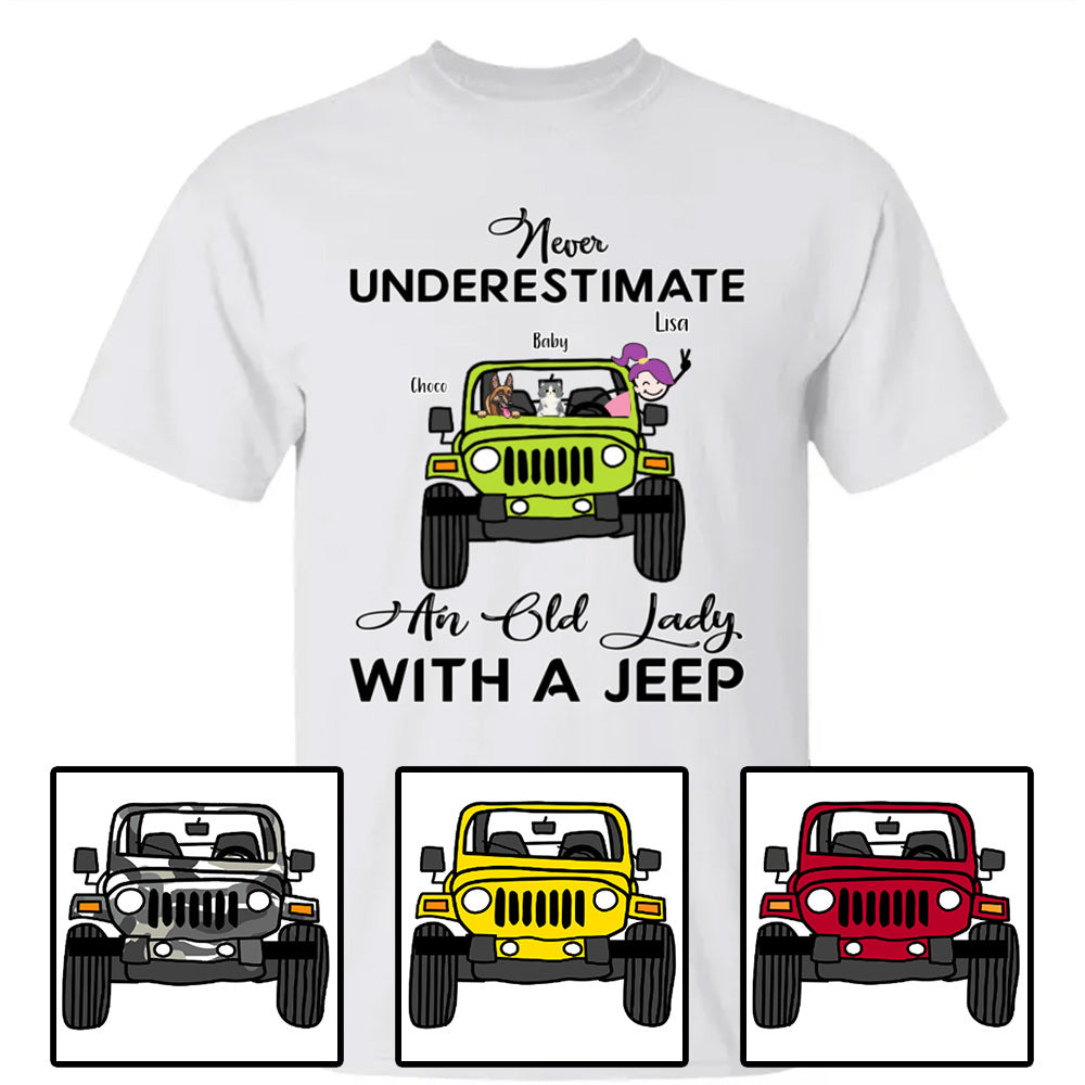 Custom JP Shirts, Never Underestimate An Old Man Old Lady With A JP Apparel, Gift For Dog Cat Lovers CTM Custom - Printyourwear