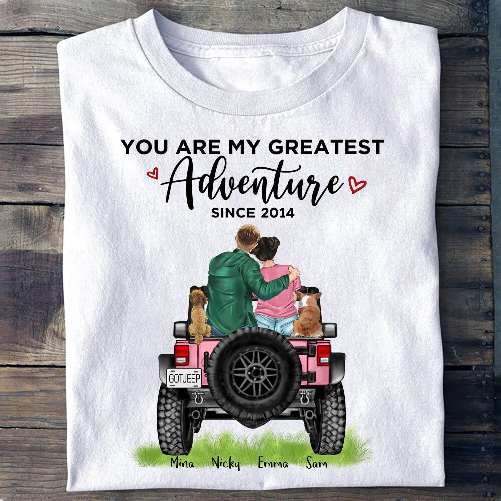 Custom JP Shirt You Are My Greatest Adventure and Dogs CTM Youth Custom - Printyourwear