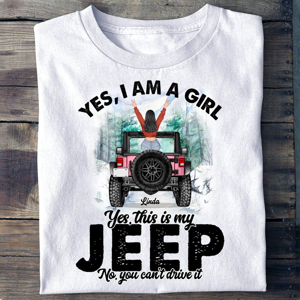 Custom JP Shirt Yes I Am A Girl Yes This Is My JP No You Cant Drive It, JP Girl CTM Youth Custom - Printyourwear