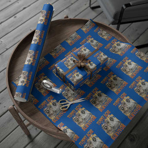 Tummy Ache Survivor Raccoon Meme Wrapping Paper Roll TS10 Blue Print Your Wear