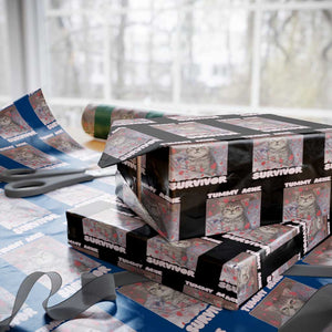 Tummy Ache Survivor Wrapping Paper Roll Funny Cute Cat Meme TS14 Black Print Your Wear