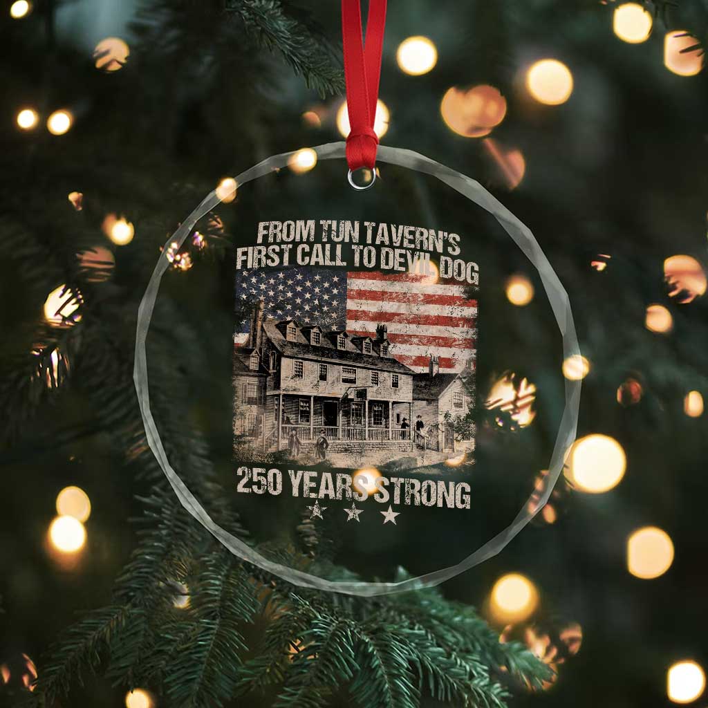 Tun Tavern 250th Anniversary Crystal Glass Ornament Patriotic Veteran Military Gift American Flag TS10 Print Your Wear