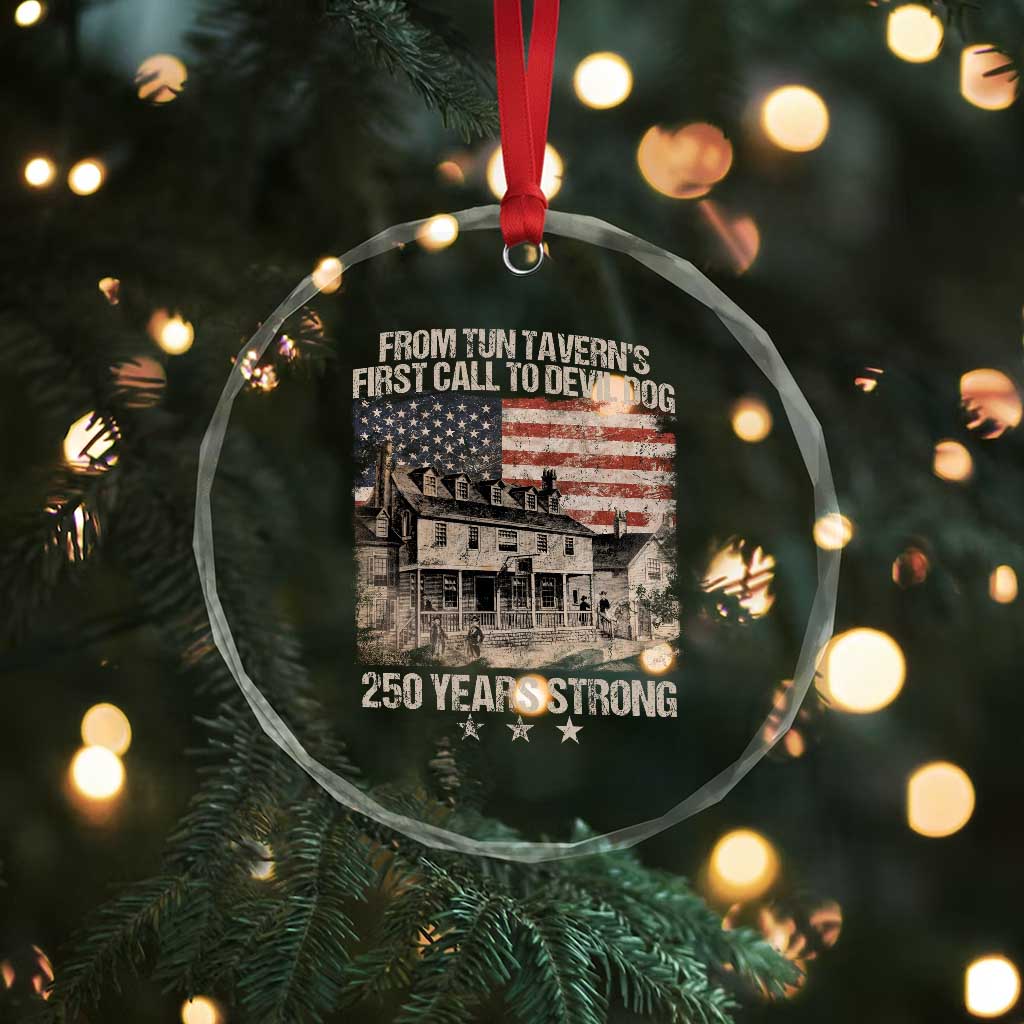 Tun Tavern 250th Anniversary Crystal Glass Ornament Patriotic Veteran Military Gift American Flag TS10 Print Your Wear