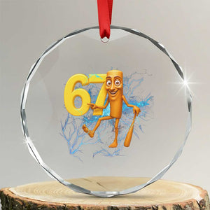 Tung Tung Sahur Six Seven Meme Crystal Glass Ornament Funny Gen Z Alpha Gift TS12 Transparent Glass 3'' Circle Print Your Wear