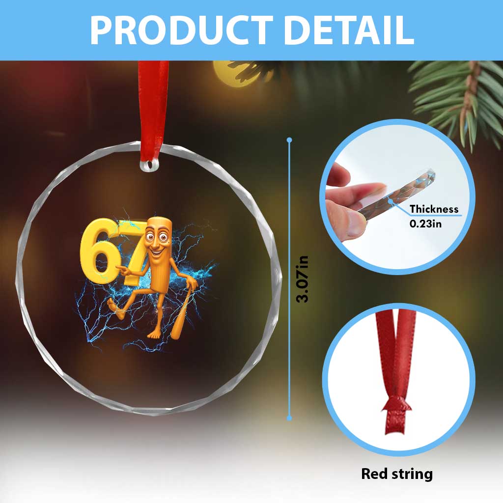 Tung Tung Sahur Six Seven Meme Crystal Glass Ornament Funny Gen Z Alpha Gift TS12 Print Your Wear