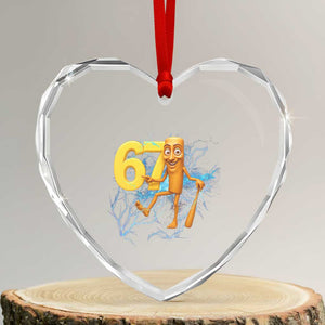 Tung Tung Sahur Six Seven Meme Heart Crystal Glass Ornament Funny Gen Z Alpha Gift TS12 Transparent Glass 3'' Heart Print Your Wear