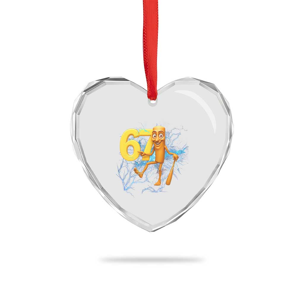 Tung Tung Sahur Six Seven Meme Heart Crystal Glass Ornament Funny Gen Z Alpha Gift TS12 Print Your Wear