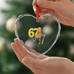 Tung Tung Sahur Six Seven Meme Heart Crystal Glass Ornament Funny Gen Z Alpha Gift TS12 Print Your Wear