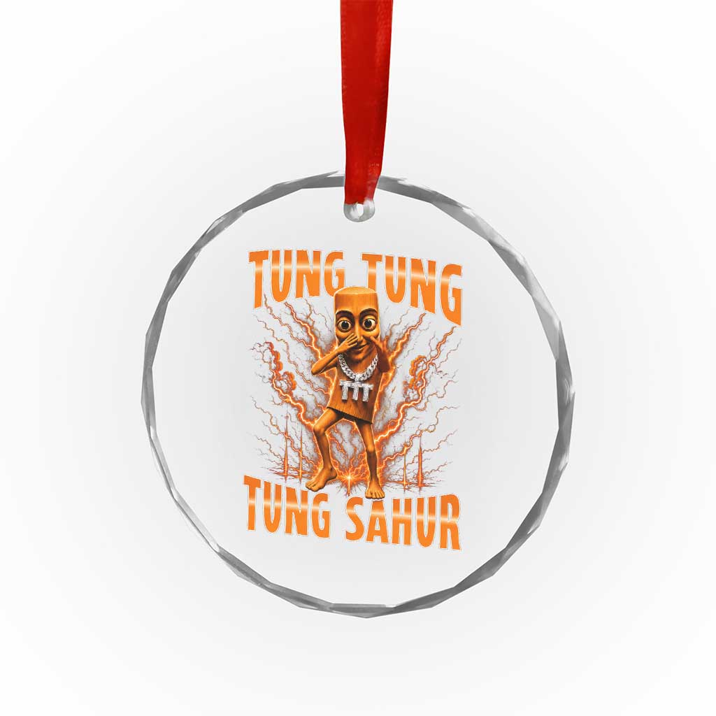 Tung Tung Tung Sahur is Calling Scuba Dance Meme Crystal Glass Ornament Italian Brainrot TS10 Print Your Wear