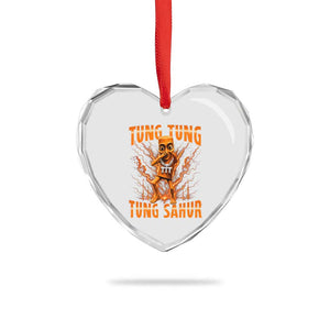 Tung Tung Tung Sahur is Calling Scuba Dance Meme Heart Crystal Glass Ornament Italian Brainrot TS10 Print Your Wear
