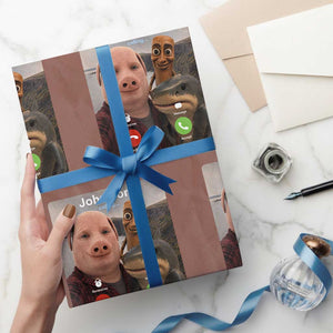 Tung Tung Tung Sahur John Pork Calling Wrapping Paper Roll Tralalero Tralala Meme Brainrot Funny