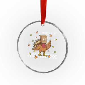 Turkey Cat Crystal Glass Ornament Funny Thanksgiving Meow TS10 Print Your Wear