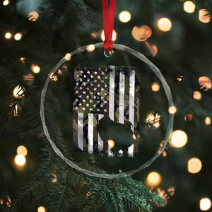 Turkey Hunting Camo US American Flag Thanksgiving Crystal Glass Ornament TS11 Print Your Wear