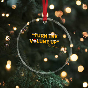 Turn The Volume Up Crystal Glass Ornament Zohran Mamdani Christmas TS14 Print Your Wear