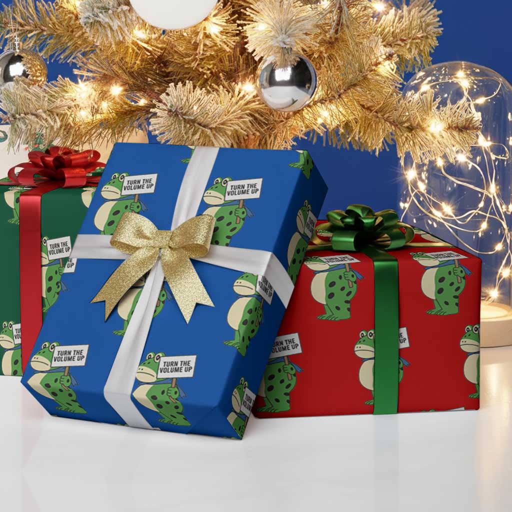 Turn The Volume Up Wrapping Paper Roll Resist Frog Portland Protest TS14 Print Your Wear