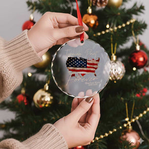 Turning Point Forever Crystal Glass Ornament Patriotic American Map Vintage USA Flag TS11 Print Your Wear