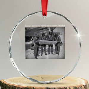 Tuskegee Airmen Crystal Glass Ornament African American Heroes Preparing for Battle WW2 TS10 Transparent Glass 3'' Circle Print Your Wear